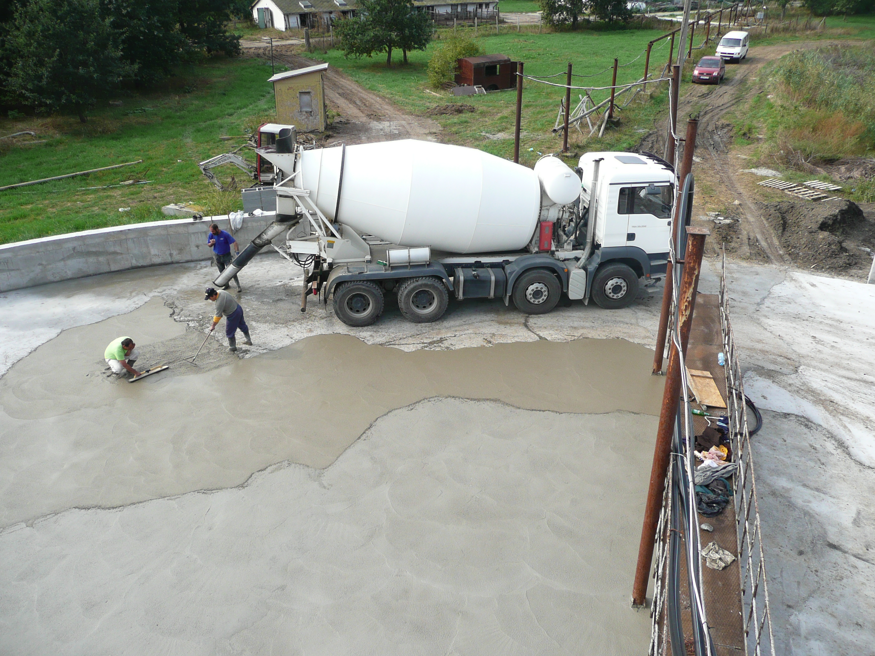 Beton terítése